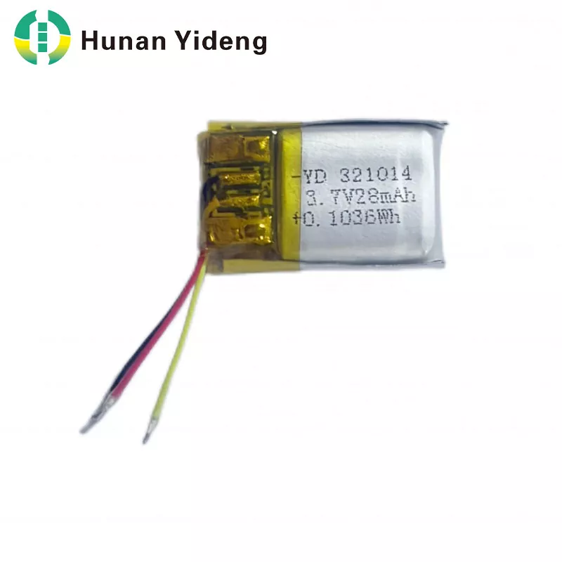 321014 28mah 3.7V Baterai Prismatik Kecil Isi Ulang