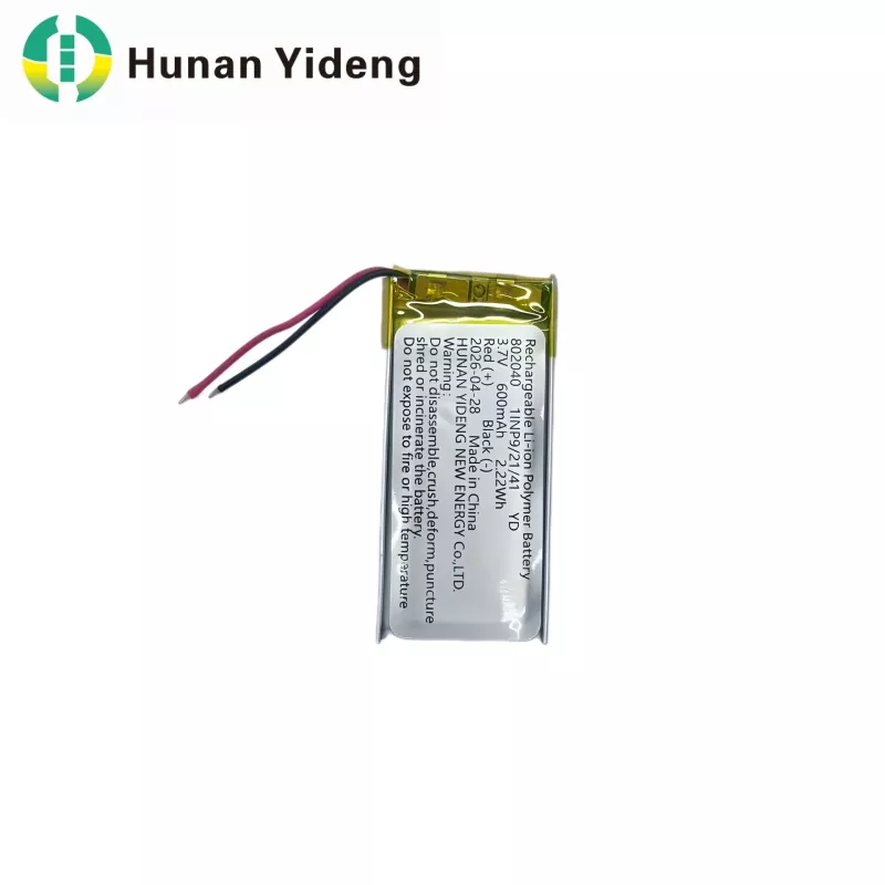Baterai Isi Ulang 802040 600mAh untuk Perekam Suara dan Mainan Listrik